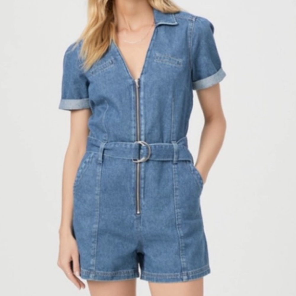 PAIGE Blue Denim Romper